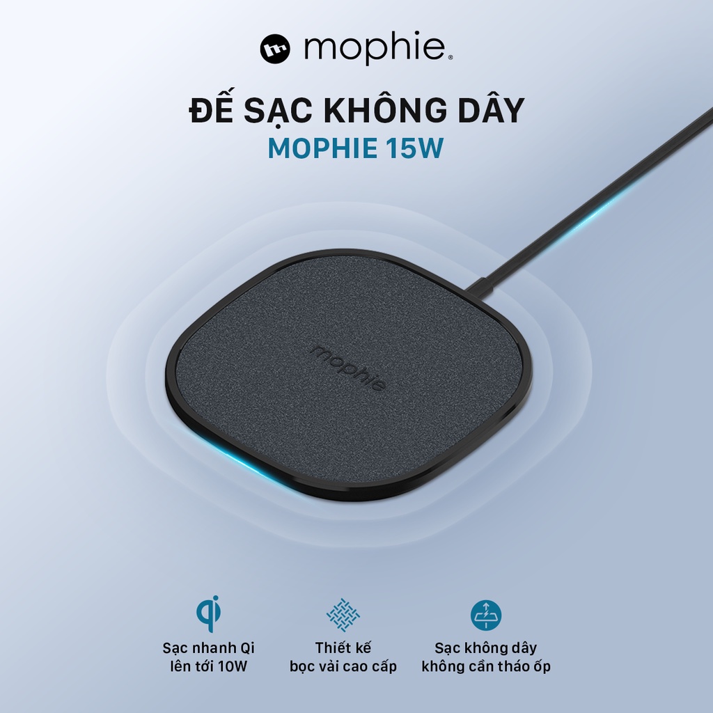 Đế sạc không dây Mophie 15W Hàng chính hãng