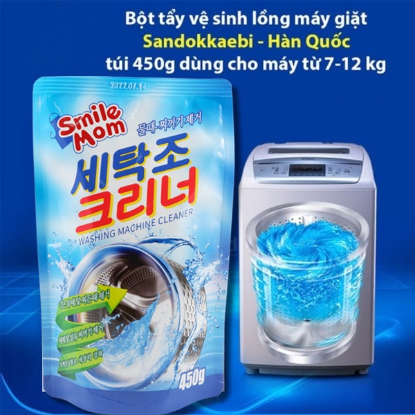Bột tẩy lồng vệ sinh máy giặt Smile Mom Sandokkaebi NPP chính hãng G20SHOP