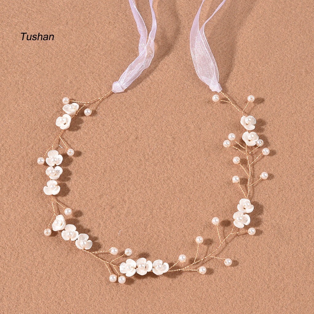 Cài Tóc Hoa Đính Ngọc Trai Giả Thanh Lịch