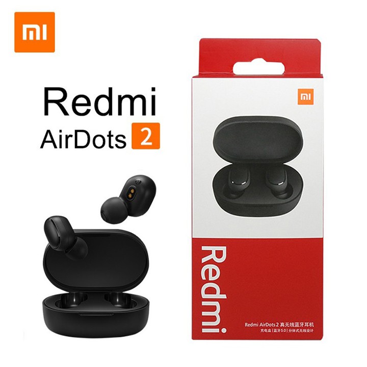 Tai nghe không dây Redmi Airdots 2 - Bluetooth 5.0, True Wireless, chống ồn, nghe nhạc 4 tiếng, thời lượng 12 tiếng