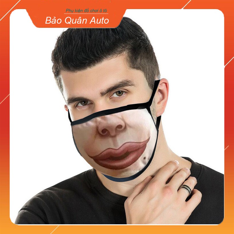 Khẩu trang 3D Trolls hình mặt cười vui nhộn cực độc 100% Cotton | BigBuy360 - bigbuy360.vn