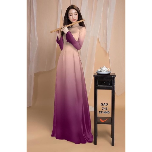 Vải áo dài màu ombre