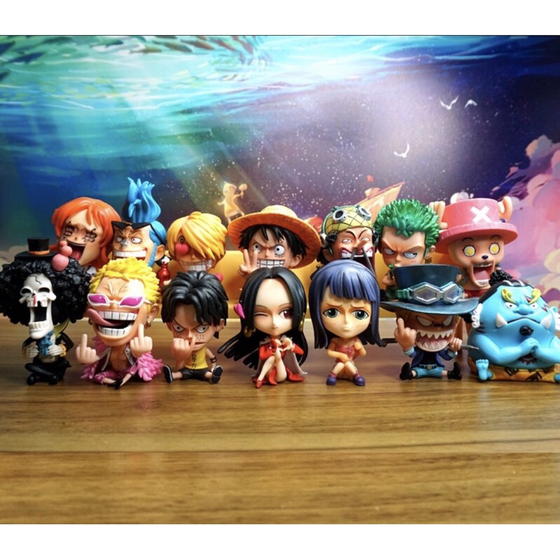 Mô Hình Chibi các nhân vật One Piece Mô Hình Băng mũ rơm Luffy , ACE , Sabo