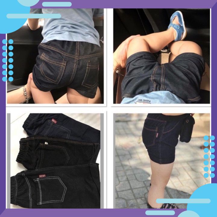 Quần short đùi giả jean cho bé trai bé gái giá rẻ 30-65kg
