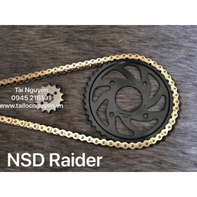 BỘ NHÔNG SÊN DĨA HÀNG XỊN CHO RAIDER (SÊN DID 10LY VÀNG + NHÔNG + DĨA THÁI XỊN)