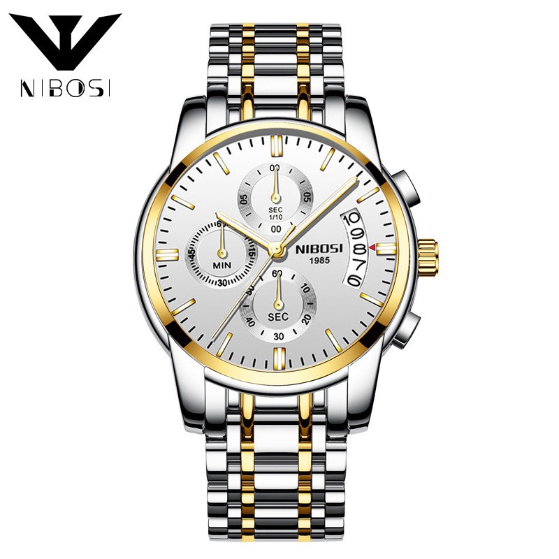 Đồng hồ nam NIBOSI 2353 dây thép đúc mẫu mới cải cá tính, mạnh mẽ Bán lẻ giá sỉ