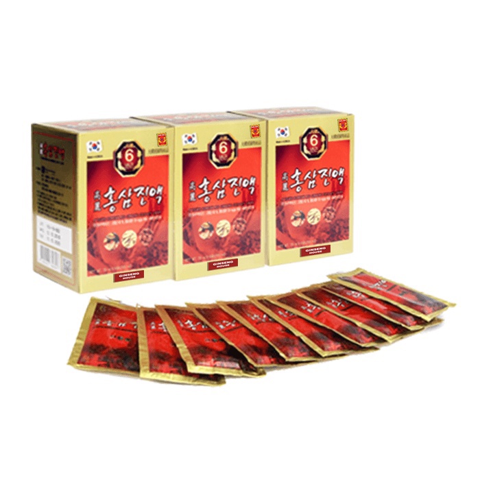 BỘ 2 HỘP NƯỚC CHIẾT XUẤT HỒNG SÂM HÀN QUỐC 6 NĂM  +2 GÓI KẸO SÂM 200gr