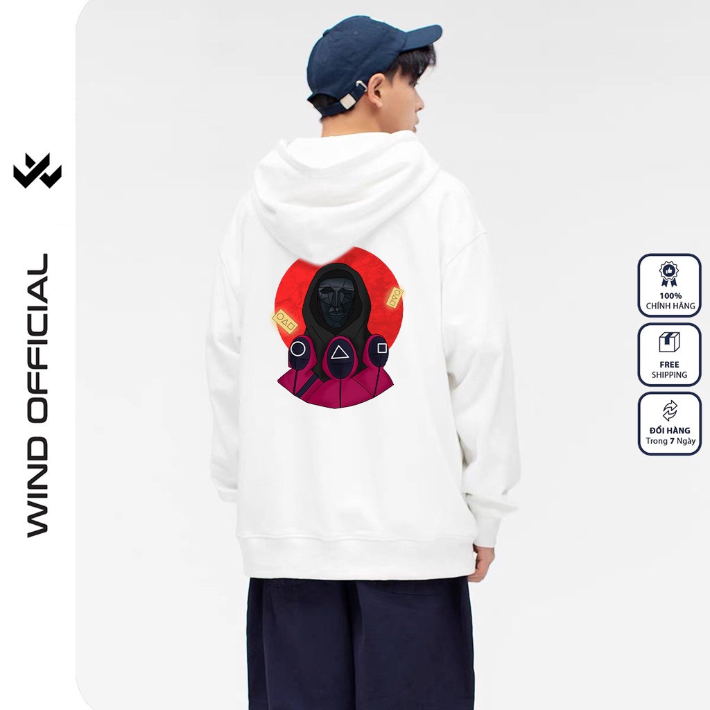 Áo khoác hoodie nữ WIND unisex form rộng nam nữ nỉ Ngẫu Nhiên thử sự may mắn oversize