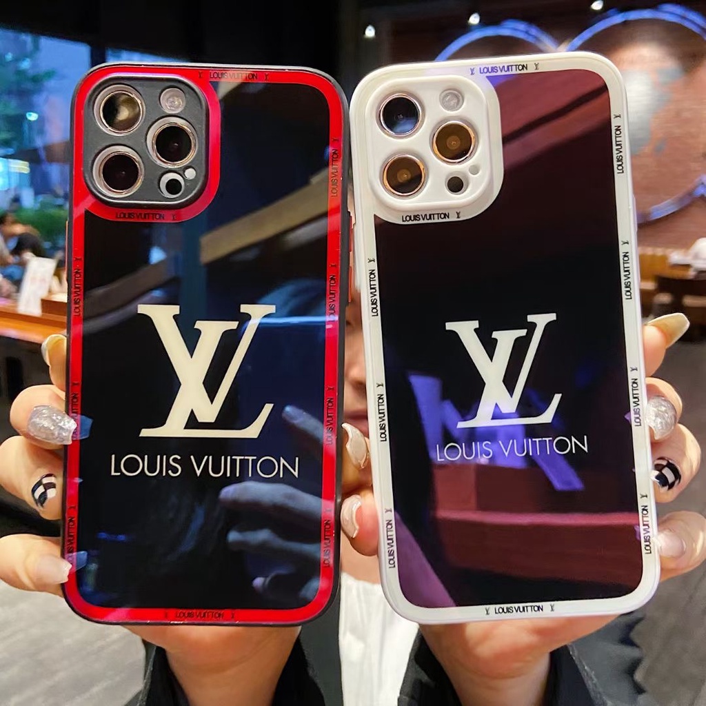 Ốp điện thoại mạ màu sắc xanh dương nhạt LV_1 cho iPhone 11 12 13 Pro Max X XR XS Max 8P 7P