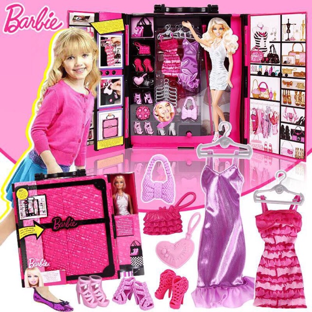 Búp be Barbie Kèm Tủ Đồ siêu đẹp