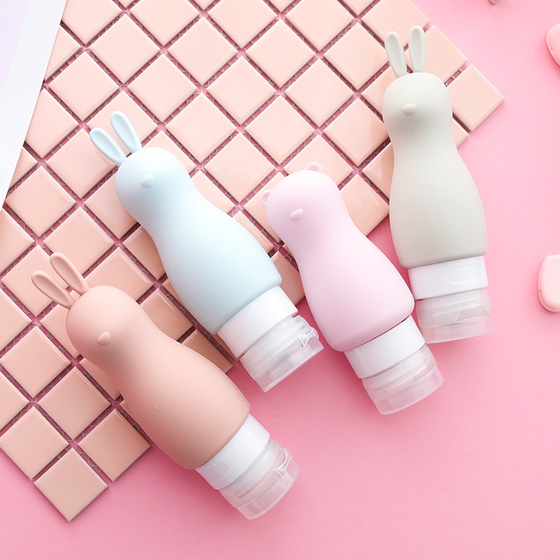 Chai chiết mỹ phẩm bằng silicon kiểu dáng hoạt hình dễ thương tiện dụng mang theo du lịch