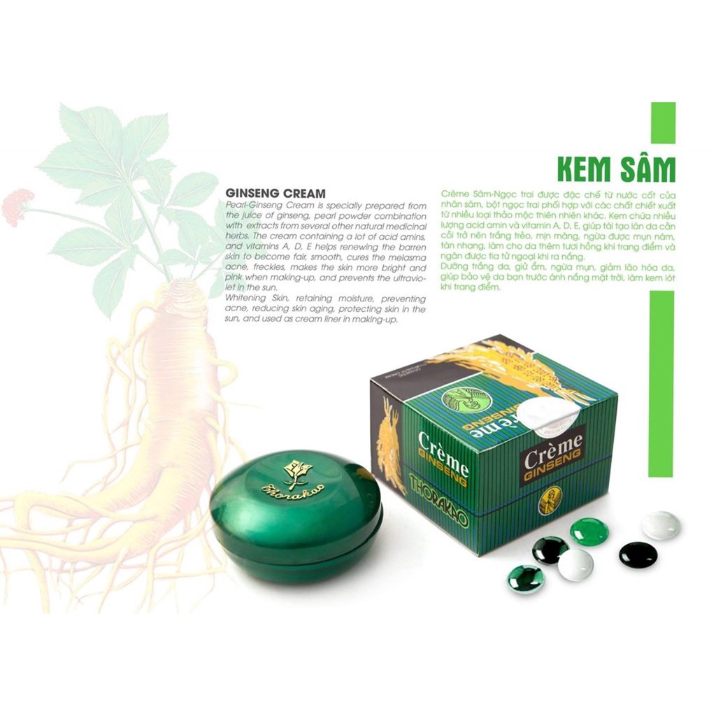 Kem sâm Thorakao - dưỡng sáng mịn da 7g