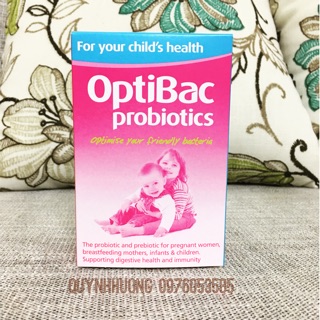 Men vi sinh Optibac hồng dành cho bà bầu và trẻ sơ sinh