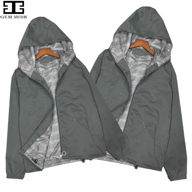 áo khoác dù đôi nam nữ áo khoác gió hai lớp chống nước chống nắng có túi trong bigsize 45-100lg