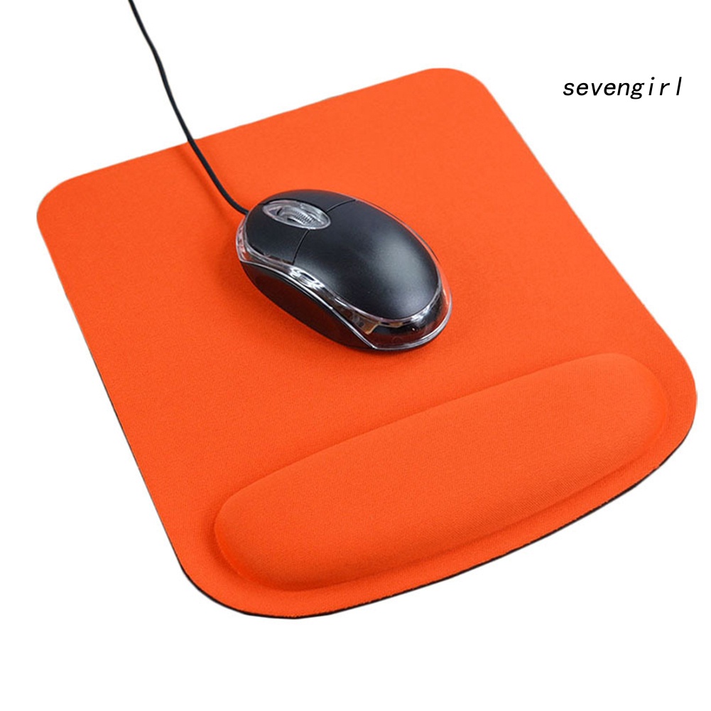 heat Solid Color Anti-Slip Comfort Wrist Support Mouse Pad Mice Mat for PC Laptop