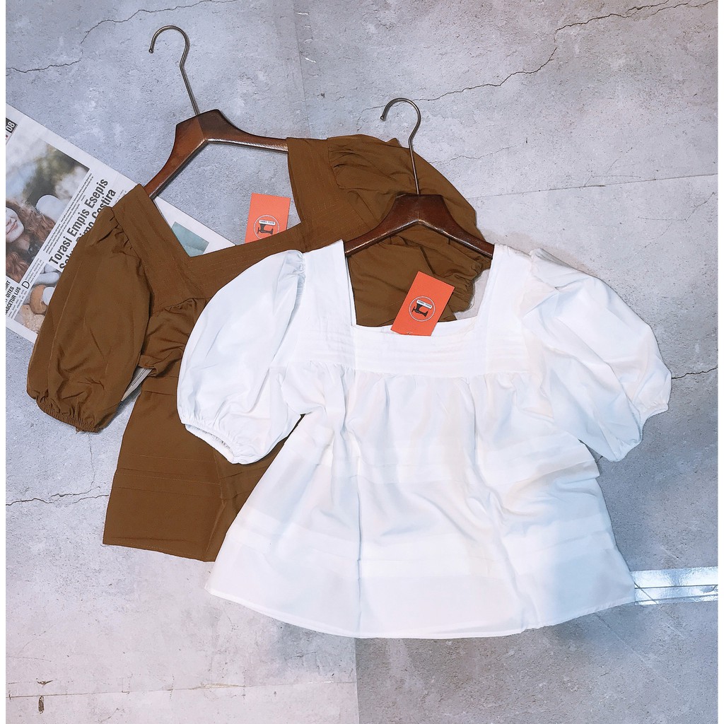 [BÁN SỈ] Áo kiểu nữ, Áo Babydoll Cổ Vuông Tay Bồng Mix Chân Váy, Quần Đùi Jeans Khoẻ Khoắn | BigBuy360 - bigbuy360.vn