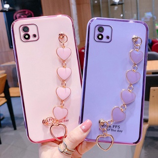 ốp lưng realme C11 2021 REALME C11 2020 Ốp Điện Thoại Silicon Có Dây Đeo Họa Tiết Trái Tim Cho realme C11 2021 C11 2020