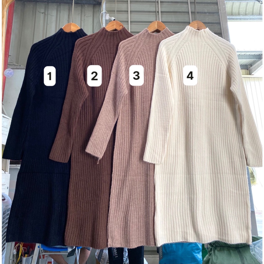 Đầm Len Đũa Dáng Bazic Hàng Quảng Châu Loại 1 M0023