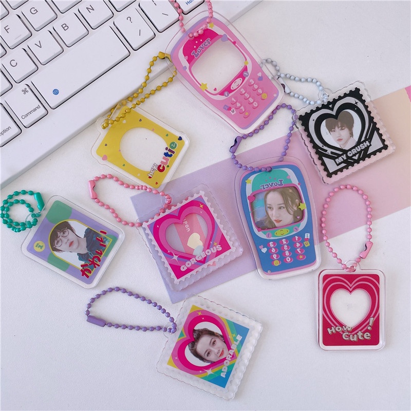 Móc Khóa Acrylic Trong Suốt Hình Kpop Dễ Thương