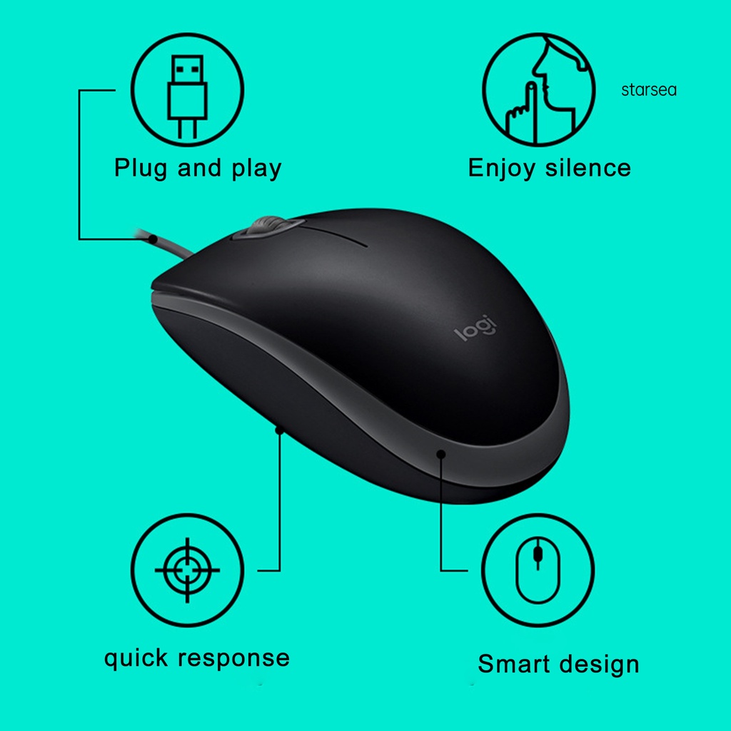 Chuột Quang Chơi Game Có Dây Usb Logitech M110 1000dpi