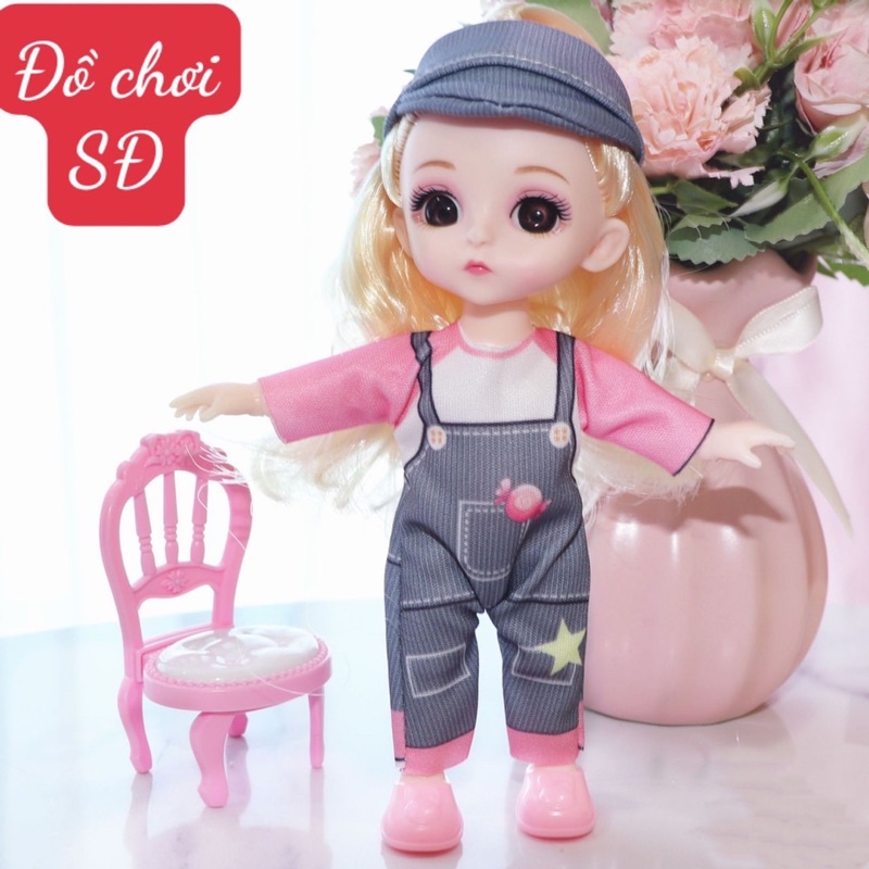 Quần áo búp bê 16cm - đồ bộ và nón ( không có búp bê )