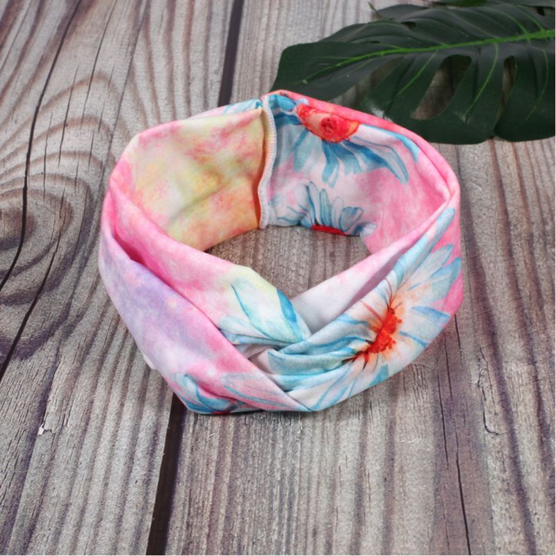 Băng Đô Nhuộm Màu Họa Tiết Hoa Cúc Phong Cách Bohemian Dành Cho Nữ