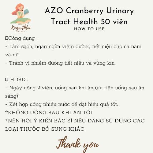 Viên uống AZO - hỗ trợ đường tiết niệu