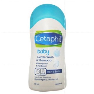 Sữa Tắm Gội Cetaphil Dịu Nhẹ Cho Bé 50ml Baby Gentle Wash & Shampoo