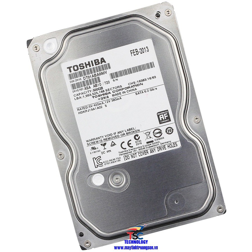 Ổ Cứng Toshiba HDD 500Gb | Chính Hãng Dùng Cho Máy Tính Bàn