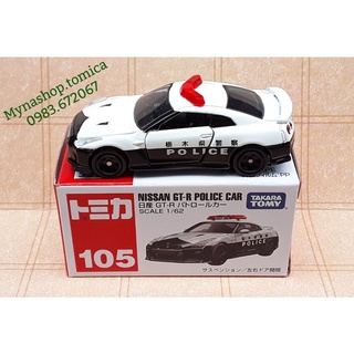 Đồ chơi mô hình xe tomica, No.105 Nissan GT-R Police Car (full box full seal)