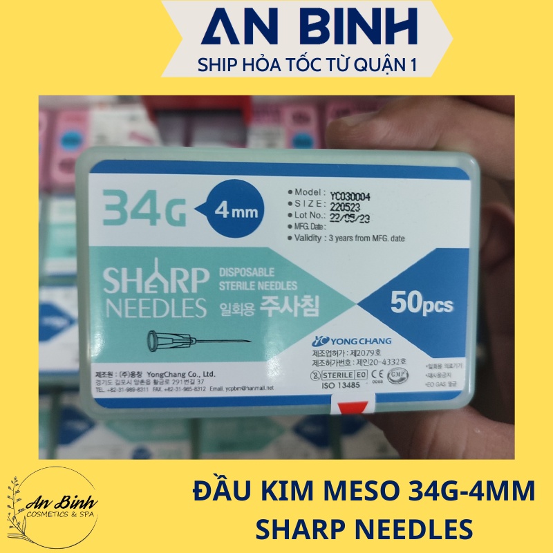 (Q1 - Hcm) 1 Cây Kim Tiêm Meso 34G - 4Mm Sharp Needle | Kim Tiêm Nano Cá Hồi - Tiêm Prp Căng Bóng Siêu Nhỏ