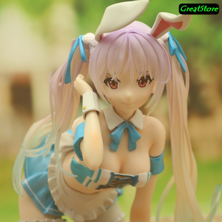 Mô hình Chris Aqua blue bunny quỳ  tỉ lệ 1/4 Figure 1/4 scale 24cm