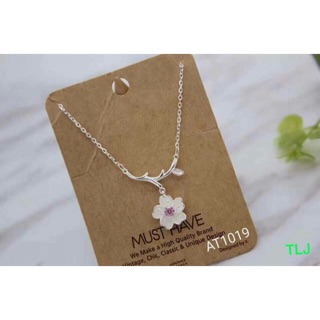 Dây chuyền hoa mai bạc ý 925
