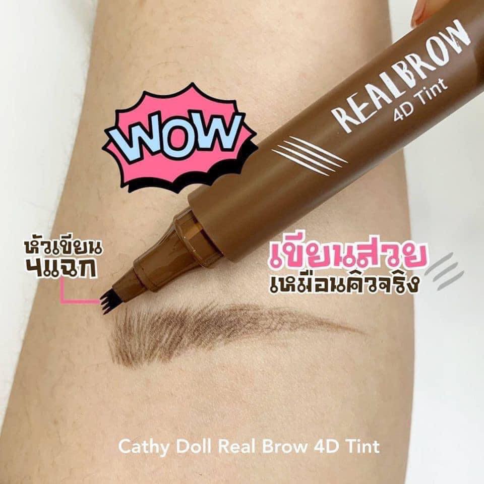 Bút Vẽ Chân Mày Phẩy Sợi Cathy Doll Real Brow 4D Tatoo Tint