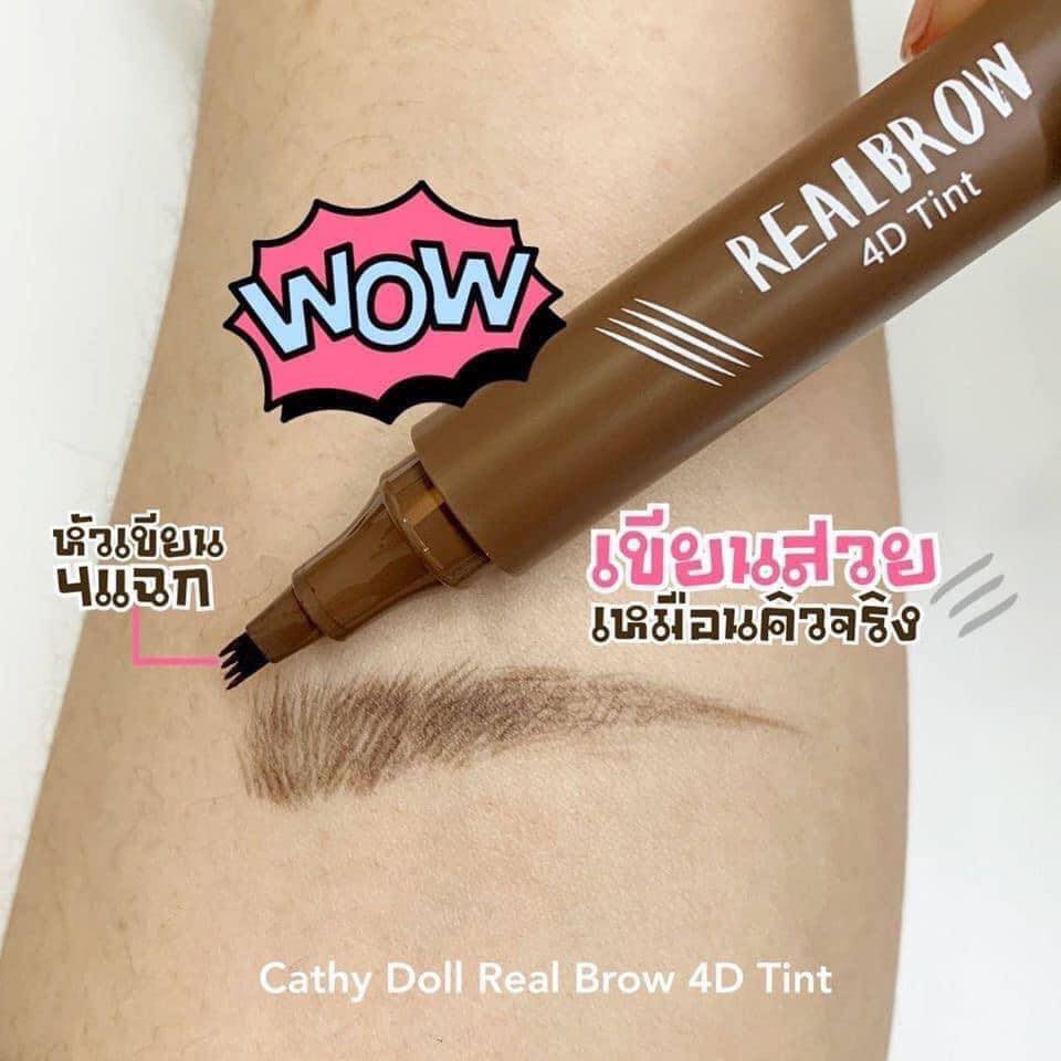 Bút Vẽ Chân Mày Phẩy Sợi Cathy Doll Real Brow 4D Tatoo Tint | BigBuy360 - bigbuy360.vn