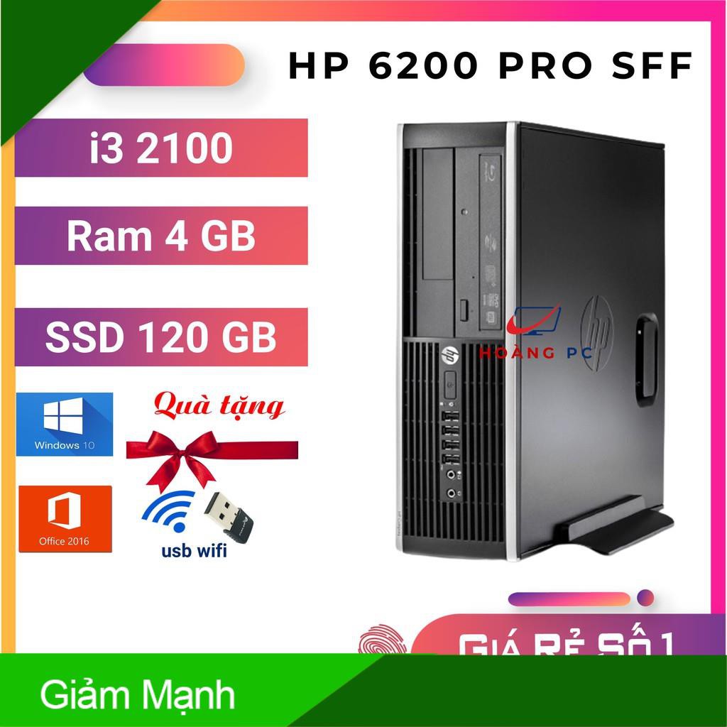 [ Hàng Hot ] PC Đồng Bộ HP ⚡️HoangPC⚡️ Cây Máy Tính Để Bàn HP - HP 6300 Pro SFF (i3 2100/Ram 4G/SSD 120GB) - Tặng USB Wi