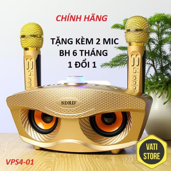 Loa SD-306 karaoke mini di động  + Tặng Kèm 2 Micro Không Dây - Loa bluetooth đa năng chính hãng - BH 6 tháng 1 đổi 1