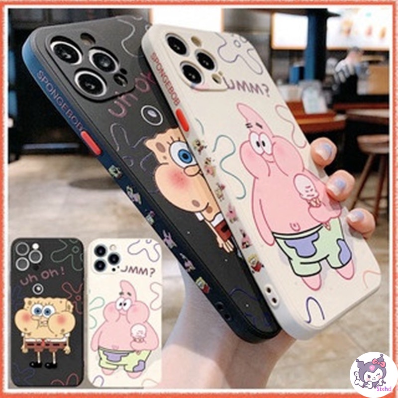 Ốp điện thoại dẻo họa tiết SpongeBob cho Xiaomi Redmi 10 9 9A 9C 9T 8 8A Note 10 9T 9 8 Pro Xiaomi Mi 11 Lite 10T Pro