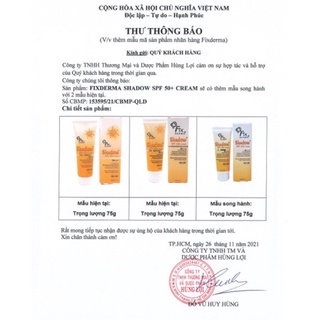 Gel Chống Nắng Da Mặt Fixderma Shadow SPF 30+