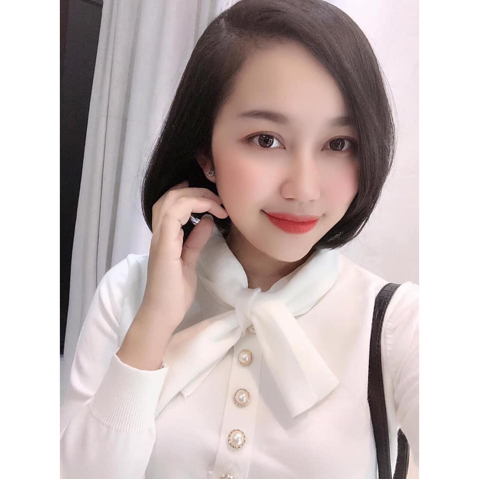 Áo len 2 cổ Nơ Xỏ cúc ngọc mã 771 (kèm ảnh thật,video) | BigBuy360 - bigbuy360.vn