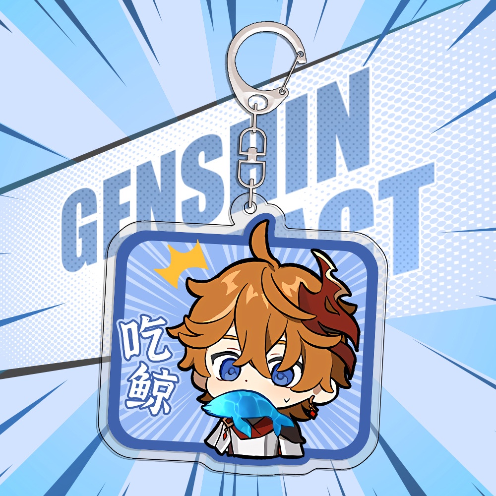 Móc khóa mica acrylic game Genshin Impact in 2 mặt chibi anime nhân vật dễ thương xinh xắn siêu rẻ (Mẫu 1)