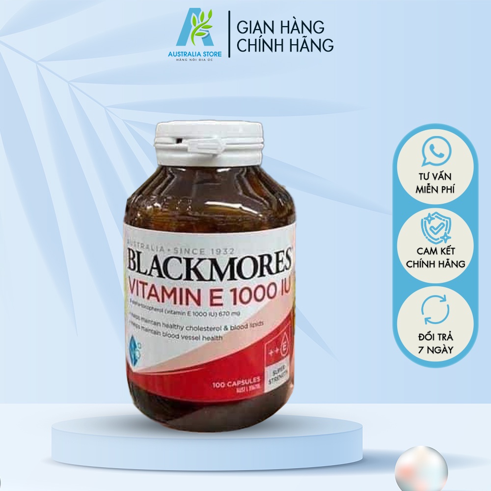 Vitamin E Blackmores 500IU/1000IU Úc Chống Lão Hóa Thần Dược Sắc Đẹp - CH010