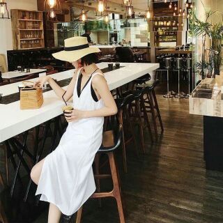 Đầm suông hở kèm bra