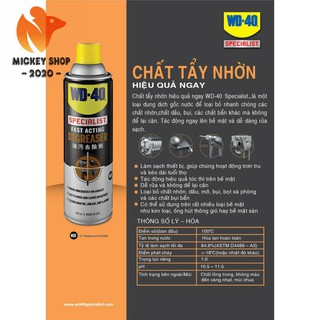 [KHUYÊN DÙNG] Chất Tẩy Nhờn Dầu Mỡ Mạnh mẽ WD-40 Machine & Engine Degrease 450ml