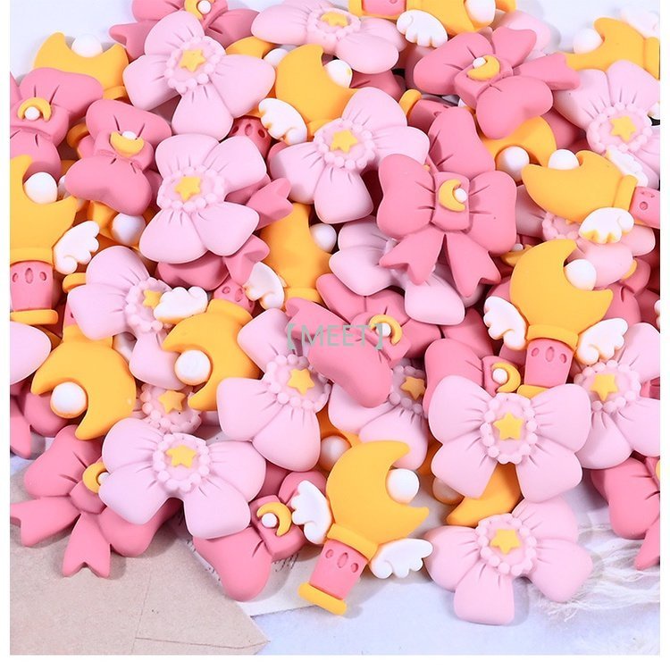 [Met] 1 Cái / Túi Hình Nơ Nhựa Resin Làm Đồ Trang Sức Thủ Công DIY