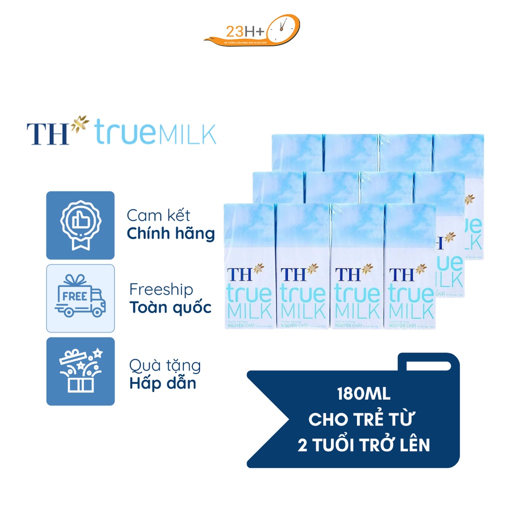 Sữa tươi tiệt trùng TH true MILK 180ml