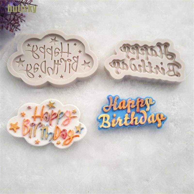 hutisky Beautiful Happy Birthday Shape Lace Cake Mold Cake Decor Pendant Jewelry Tools CDH