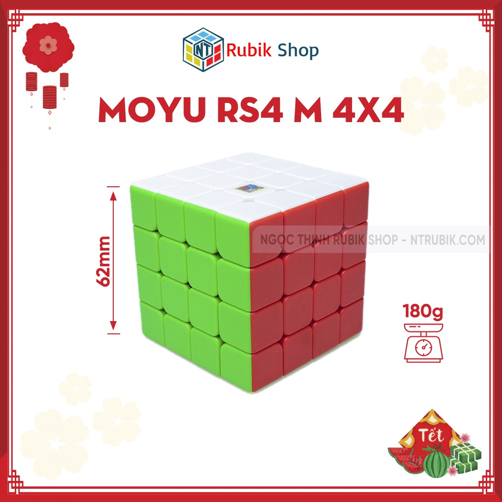 [Rubik 4x4x4] MOYU RS4 M 4x4 2020 stickerless Có nam châm