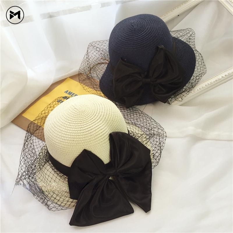 Nón Cói Rộng Vành Phối Nơ Thời Trang Mùa Hè Mới Phong Cách Hàn Quốc Cho Nữ
