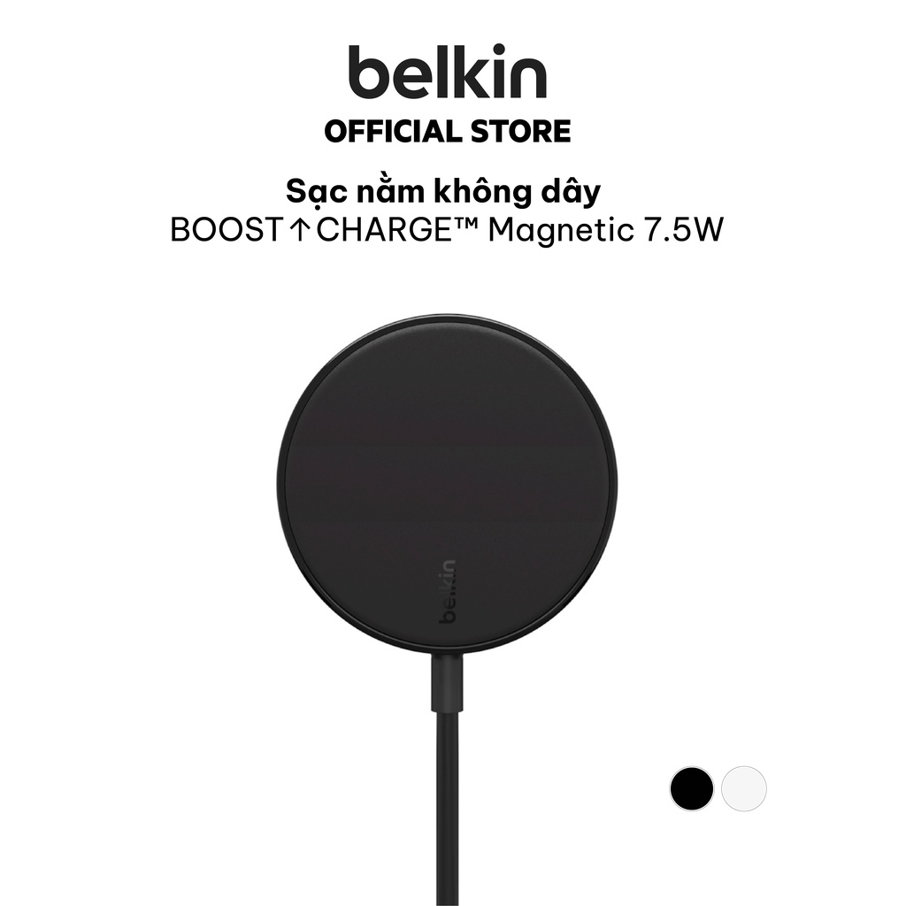  Đế sạc không dây BOOST↑CHARGETM Magnetic Belkin 7.5W/10W chuẩn Qi loại nằm - WIA005